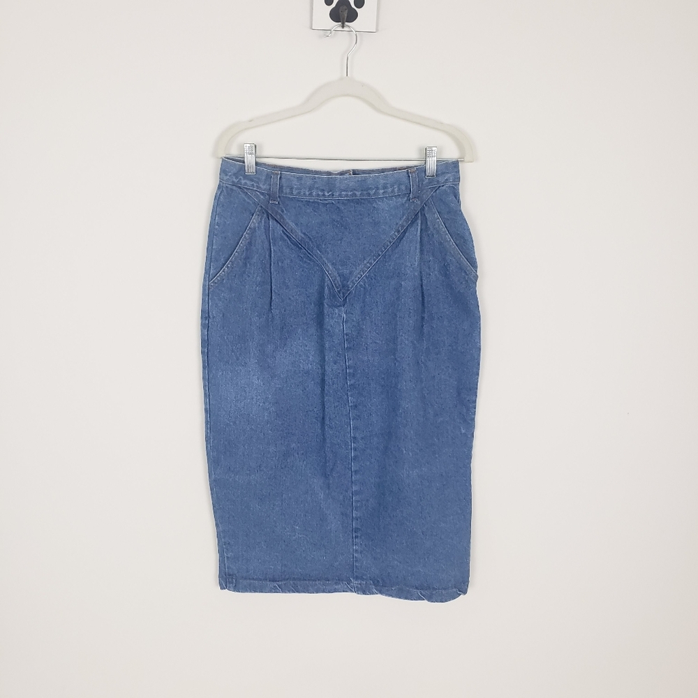 American Profile Midi Denim Skirt